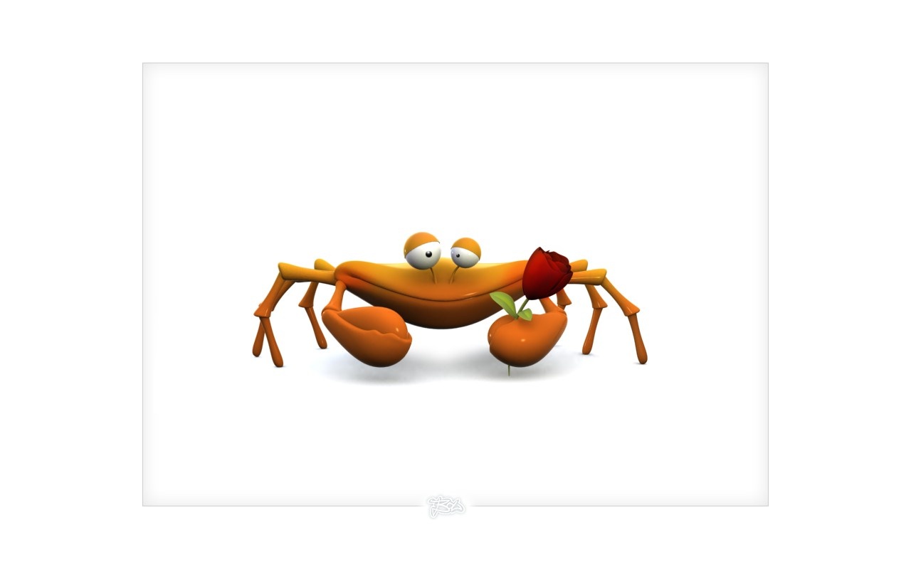 sztuka - tapety3d - crab_in_love-1280x800